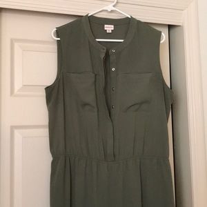 Green sleeveless dress XL